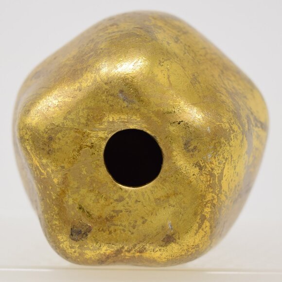 Gold Leaf Apple Décor Sculpture Figurine Fruit Gilded Teacher Gift 90s - Picture 6 of 7